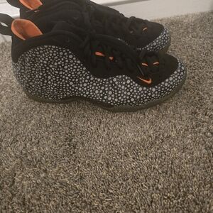Nike Foams - Black & Orange Sneakers